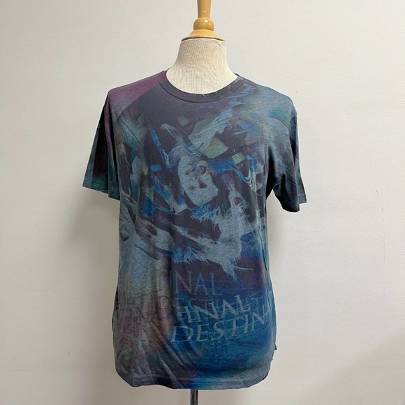 Final Destination 3 film blue colorful short sleeve t shirt NEXT LEVEL vintage L